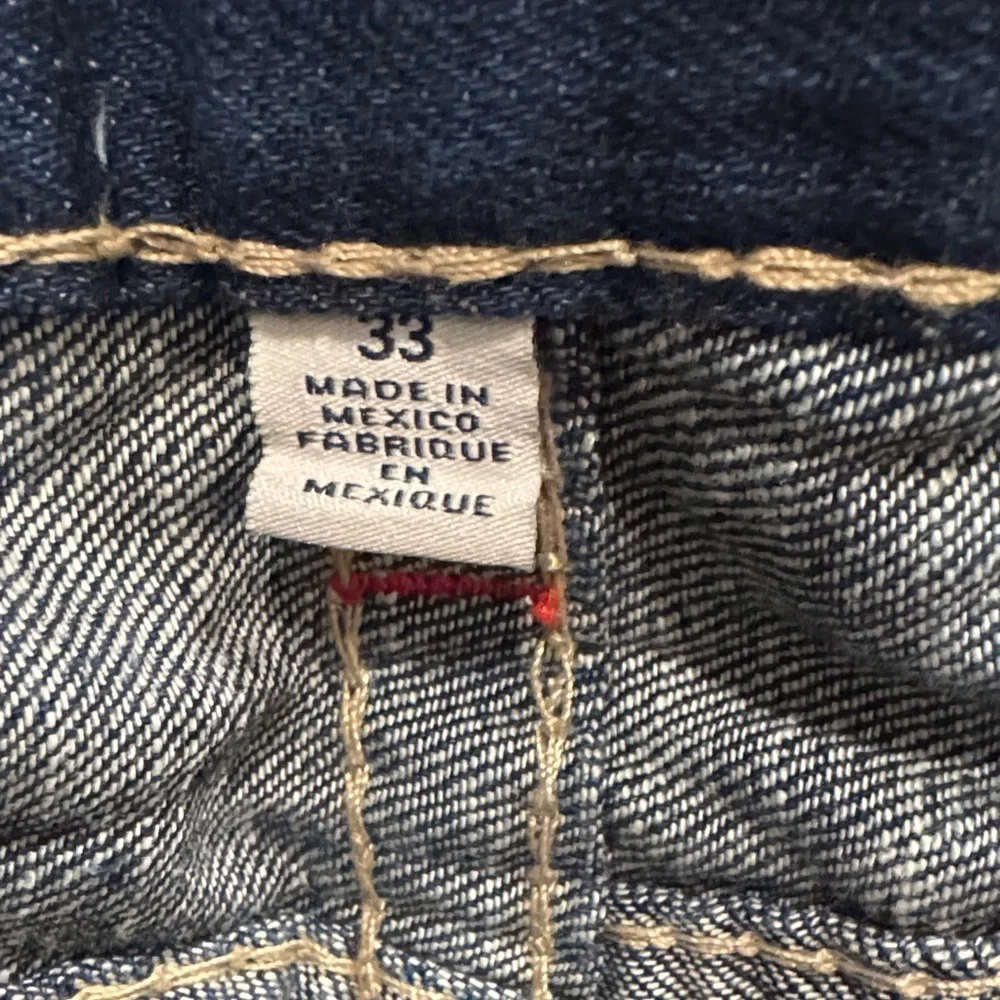 True Religion Navy Distressed Relaxed Jeans